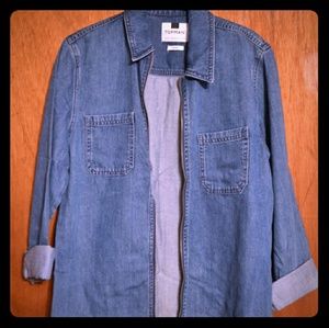 TopMan Denim  Zip-Front Overshirt